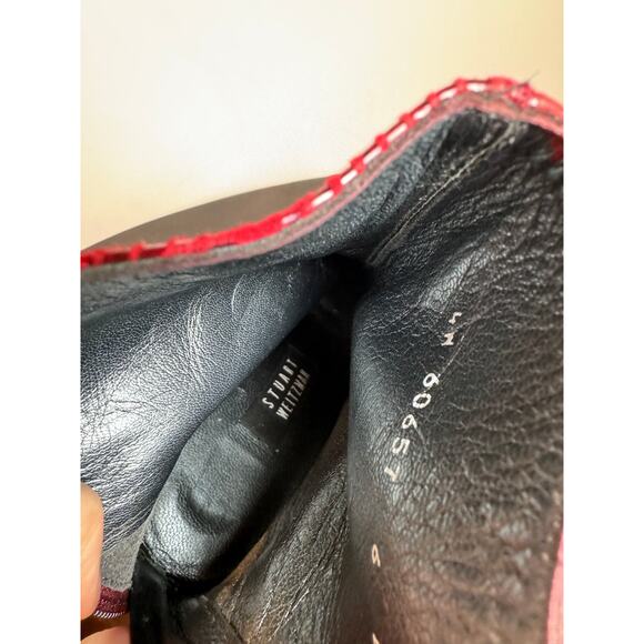 Stuart Weitzman Red Ankle Boots - Picture 8 of 8